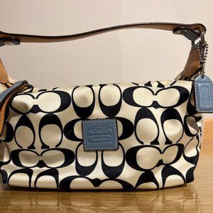 Coach canvas bag with leather strap